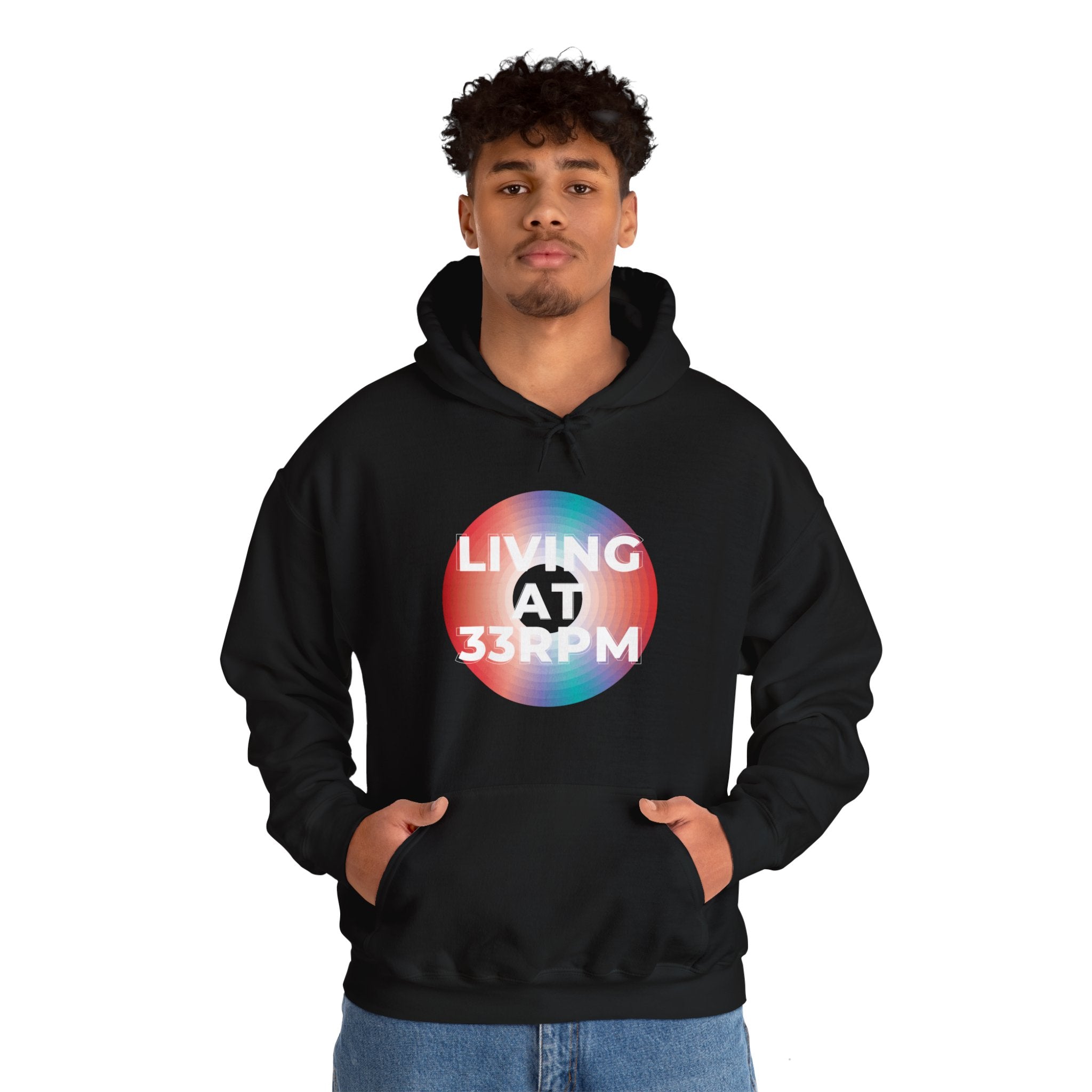 'Living at 33rpm' Men's Hoodie