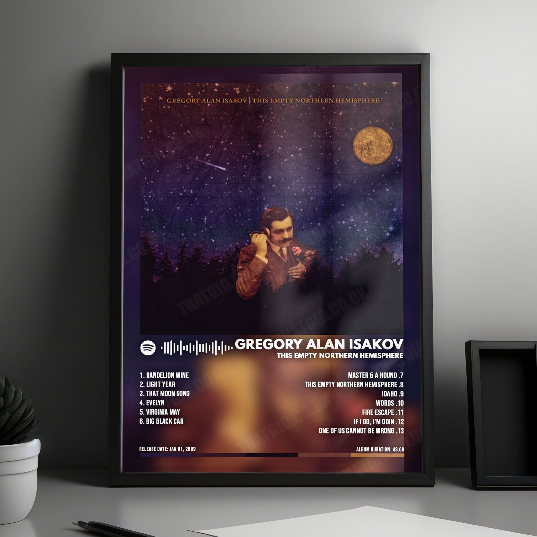 Gregory Alan Isakov "This Empty Northern Hemisphere" Album Cover Poster - with Complete Tracklist
