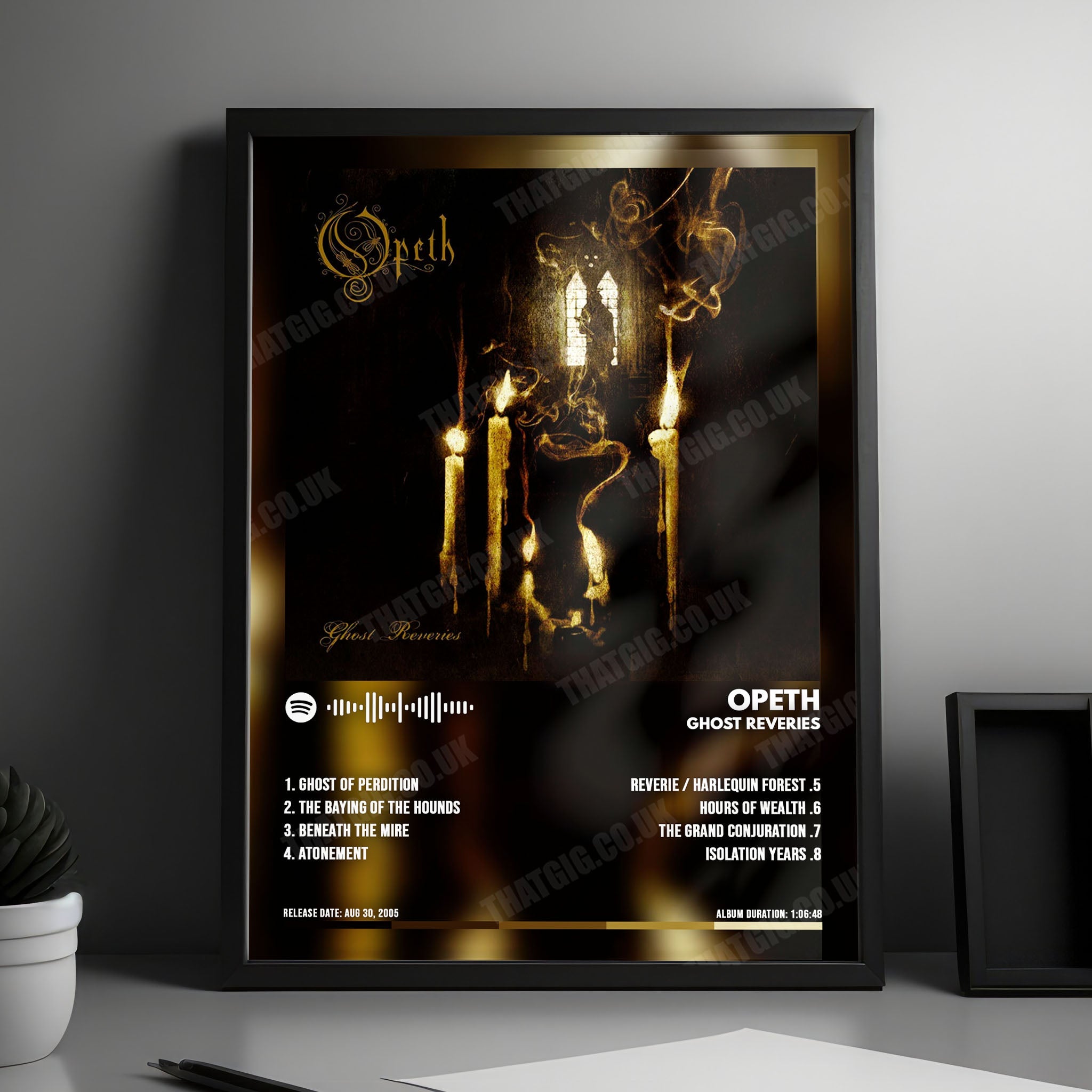 Opeth "Ghost Reveries" Album Cover Poster - with Complete Tracklist
