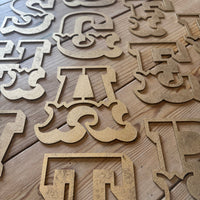 A-Z Rustic 5" or 12" Gold Metal Carnival Letters.