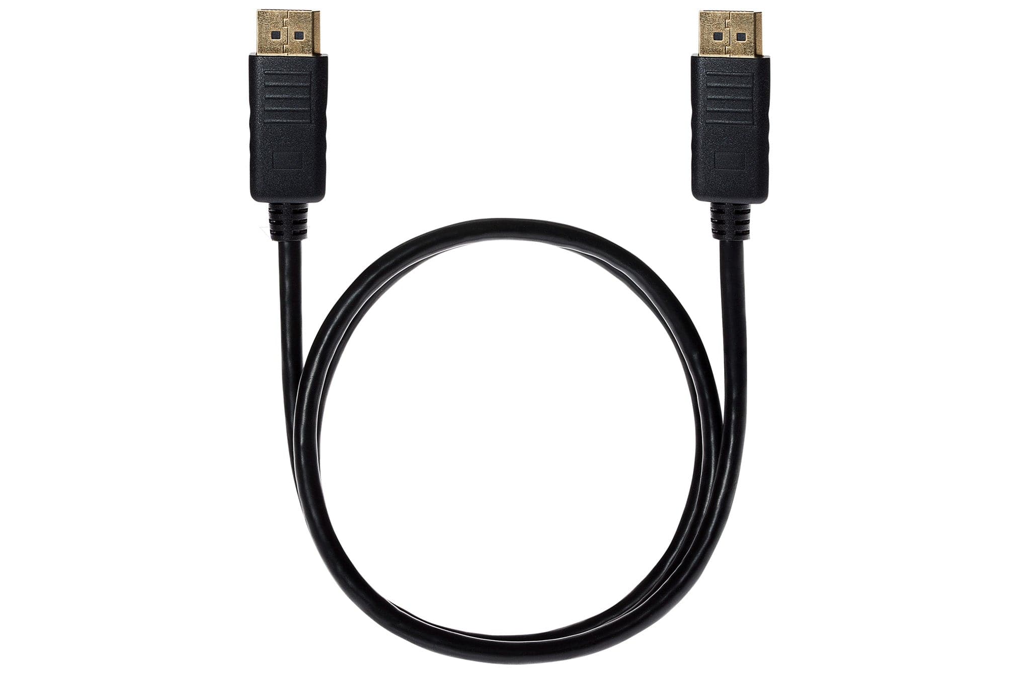 Maplin Lockable 4K Ultra HD DisplayPort Cable - Black, 1m