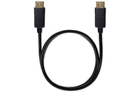 Maplin Lockable 4K Ultra HD DisplayPort Cable - Black, 1m