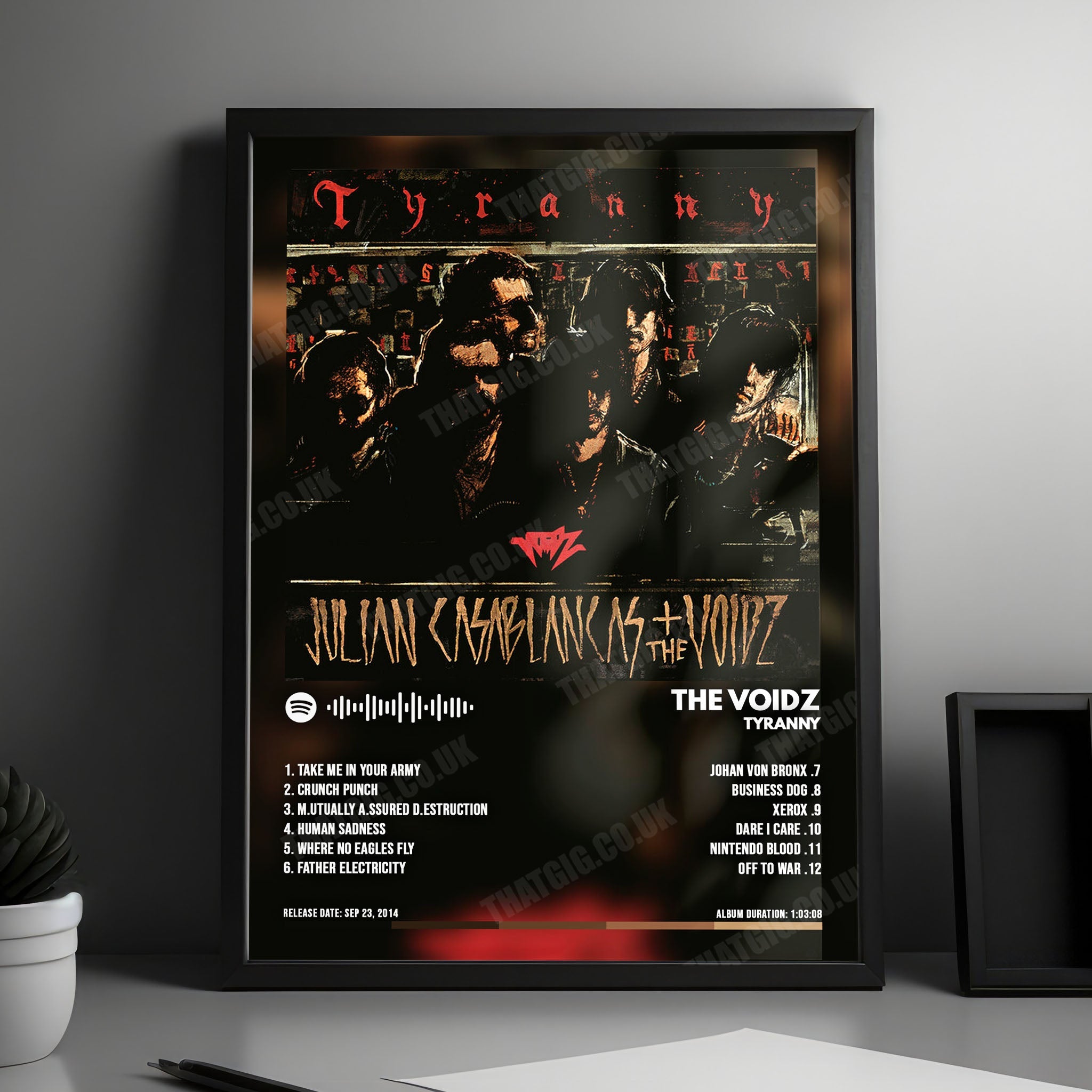 The Voidz "Tyranny" Album Cover Poster - with Complete Tracklist