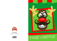 Curious Minds Hilarious Rudolph in Disguise Christmas Card