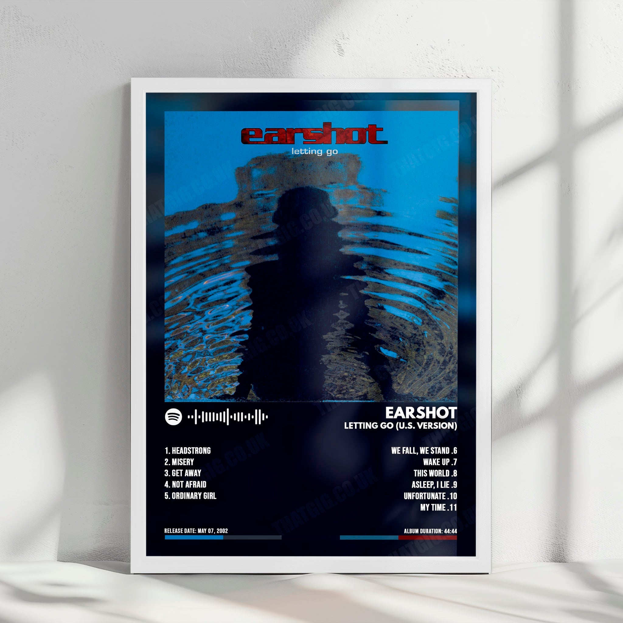 Earshot "Letting Go" Album Cover Poster - with Complete Tracklist