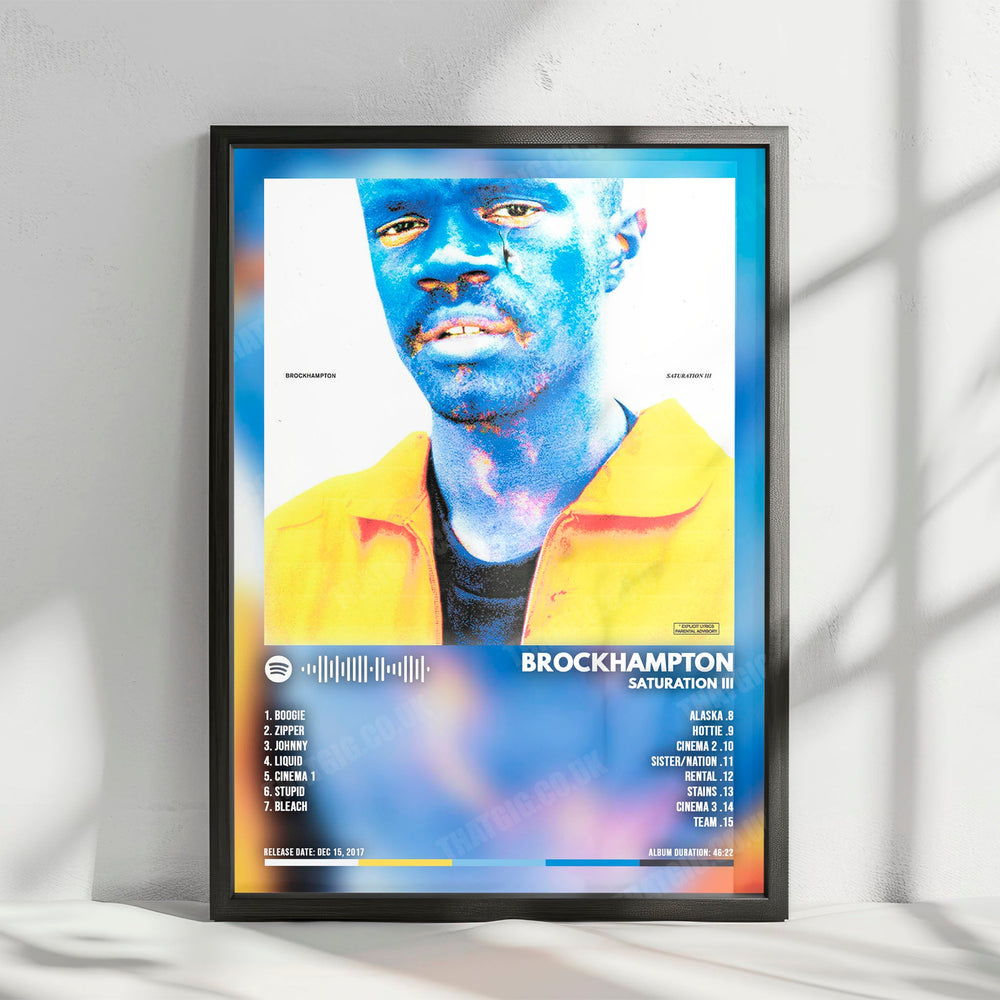 Brockhampton "Saturation Iii" Album Cover Poster - with Complete Tracklist