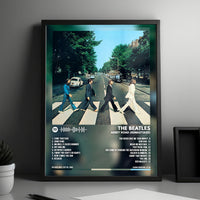 The Beatles "Abbey Road" Album Cover Poster - with Complete Tracklist