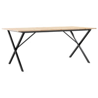 Dining Table X-Frame 180x90x75 cm Solid Wood Pine and Steel