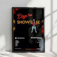 Dizzee Rascal "Showtime" Album Cover Poster - with Complete Tracklist