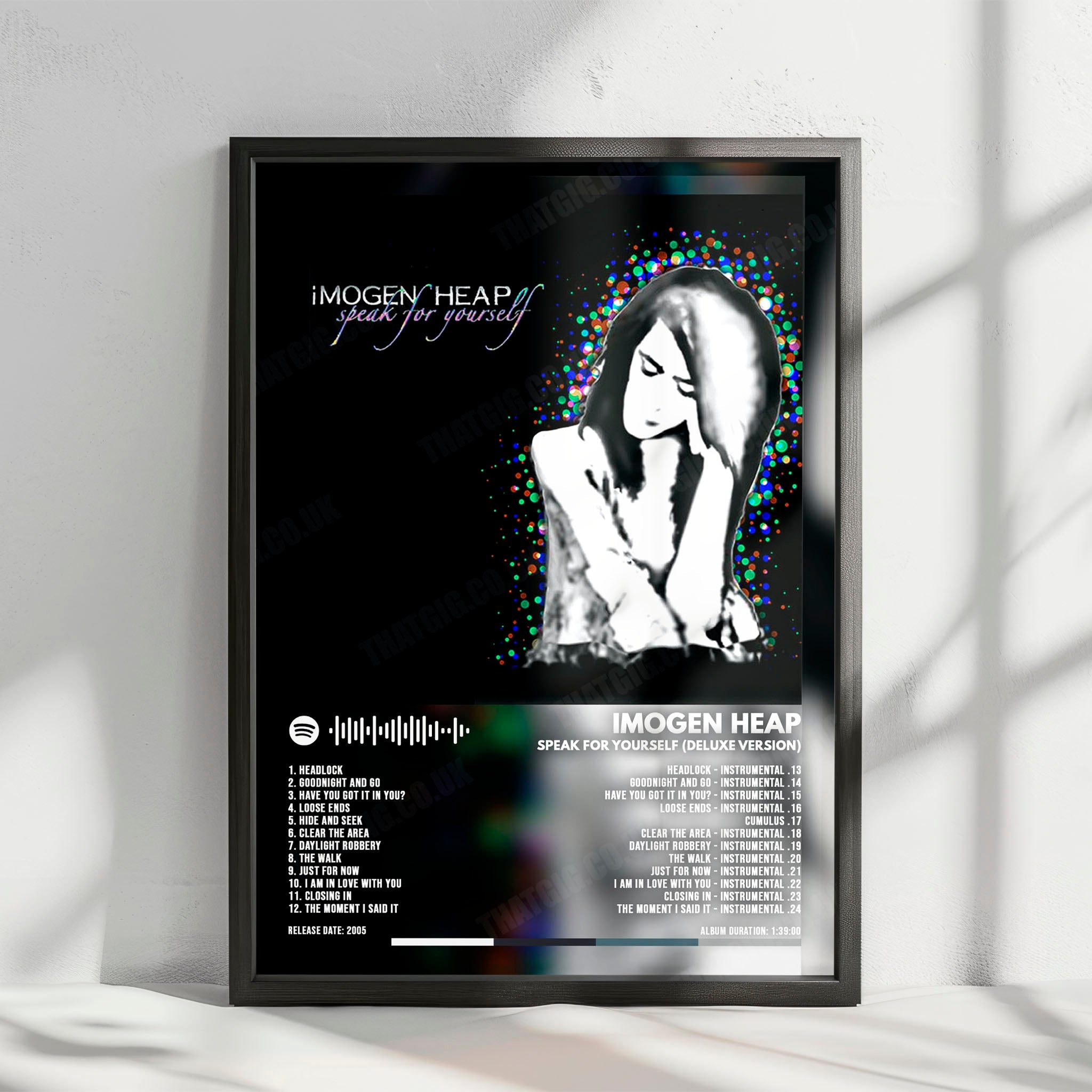 Imogen Heap "Speak for Yourself" Album Cover Poster - with Complete Tracklist