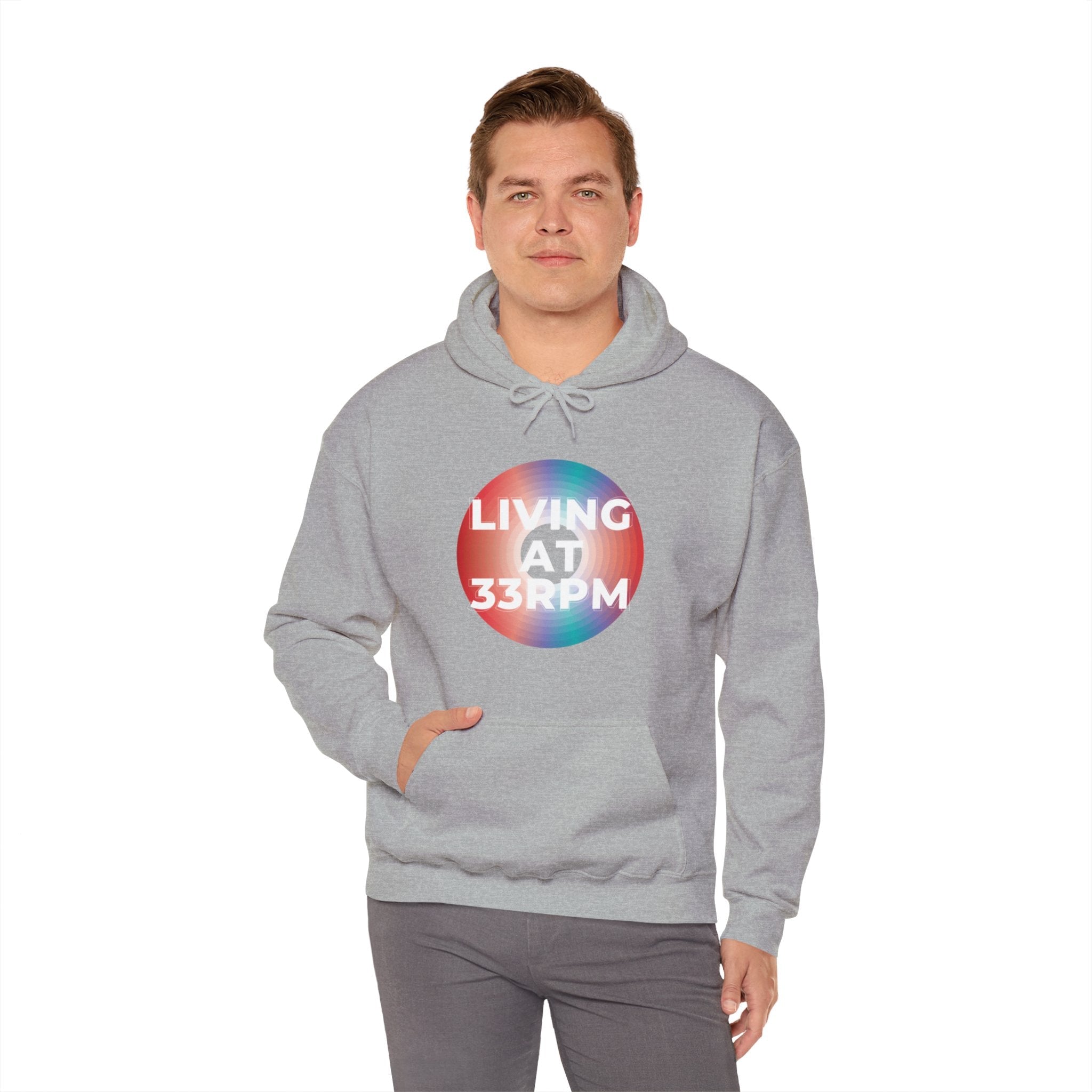 'Living at 33rpm' Men's Hoodie