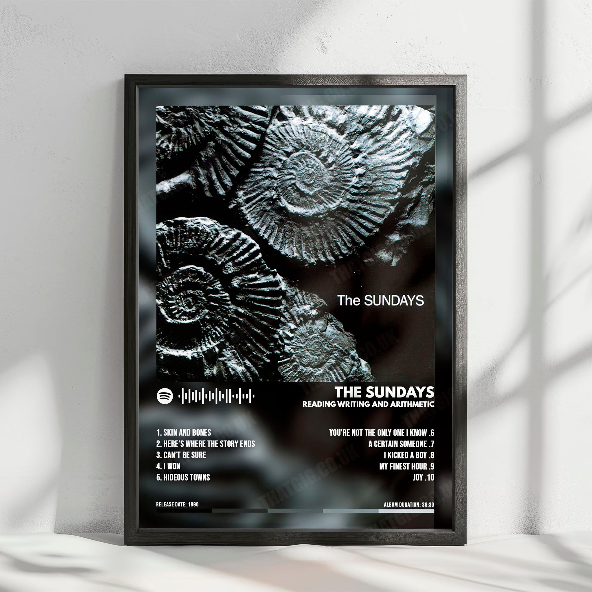 The Sundays "Reading,  Writing and Arithmetic" Album Cover Poster - with Complete Tracklist