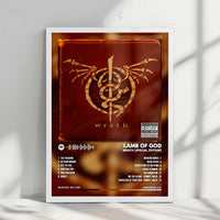 Lamb of God "Wrath  " Album Cover Poster - with Complete Tracklist