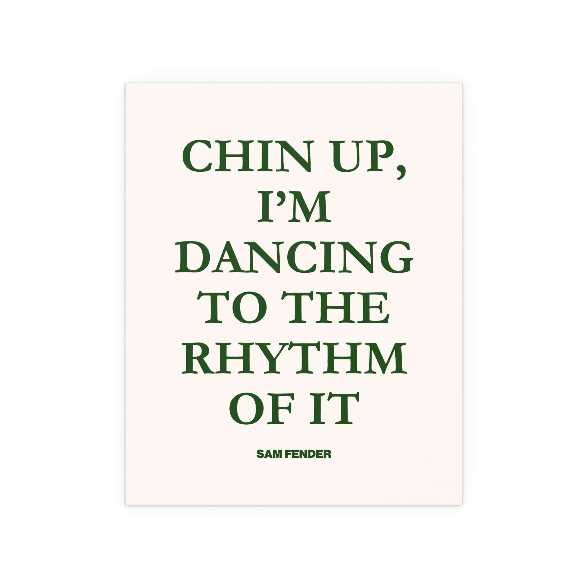 Sam Fender - Chin Up (Green + Off-white)