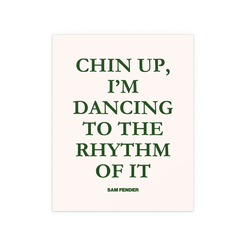 Sam Fender - Chin Up (Green + Off-white)