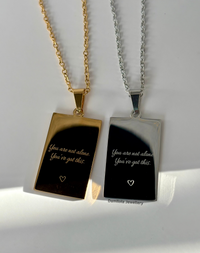 ‘You are not alone’ Necklace - Gold/Silver - Double Sided