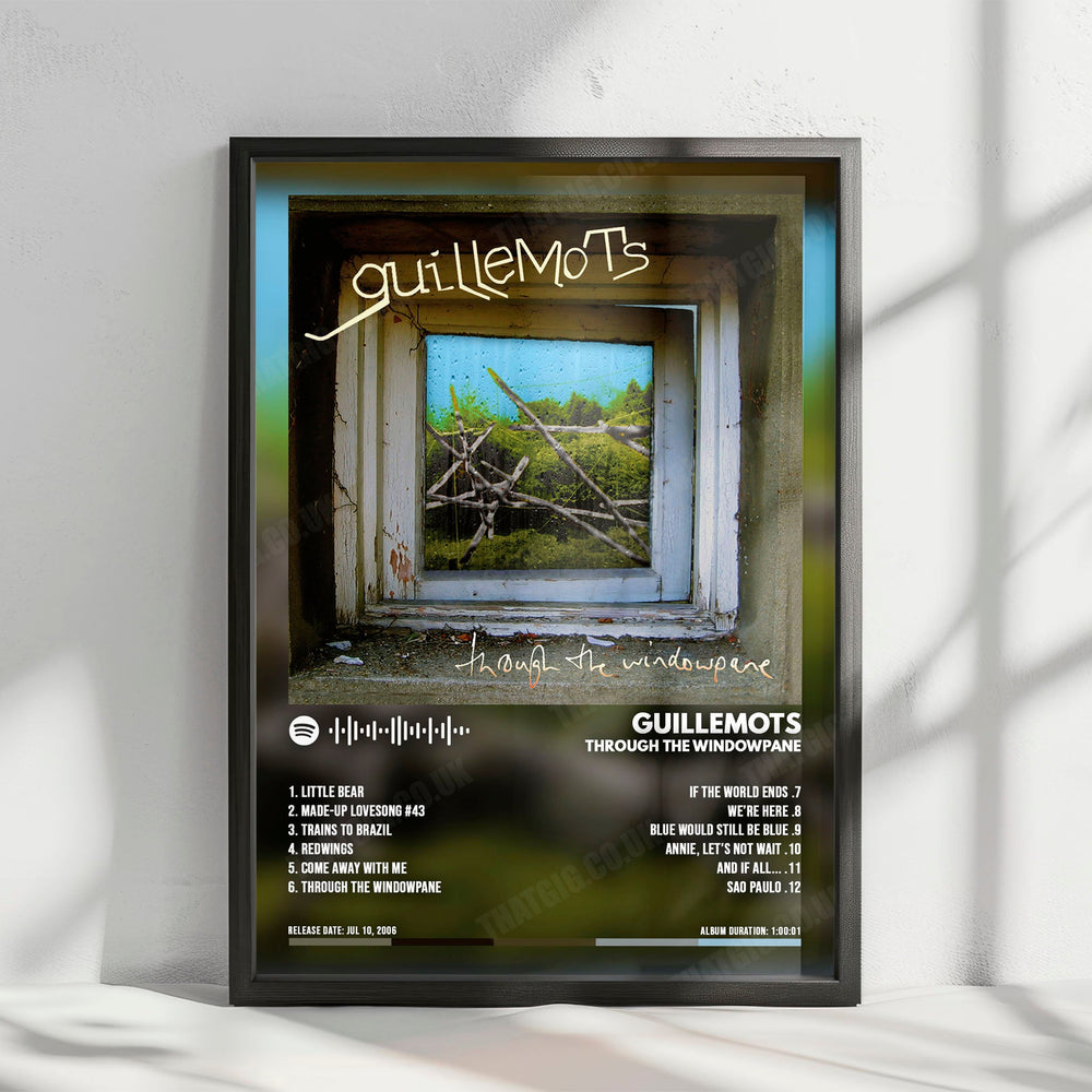 Guillemots "Through the Windowpane" Album Cover Poster - with Complete Tracklist