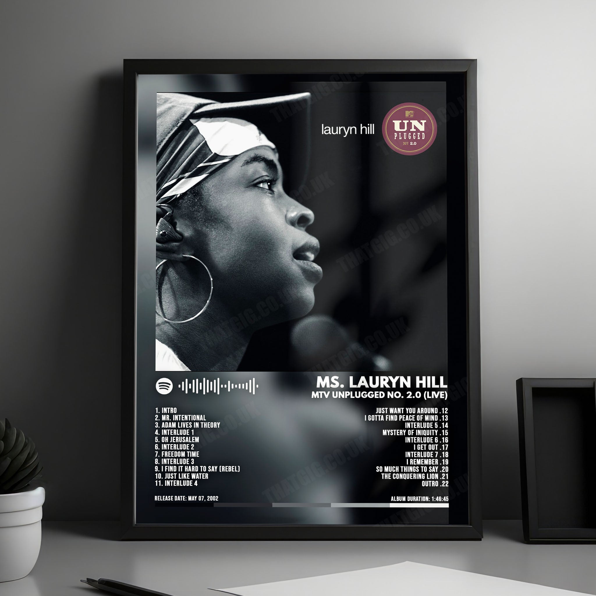 Lauryn Hill "MTV Unplugged No. 2.0" Album Cover Poster - with Complete Tracklist