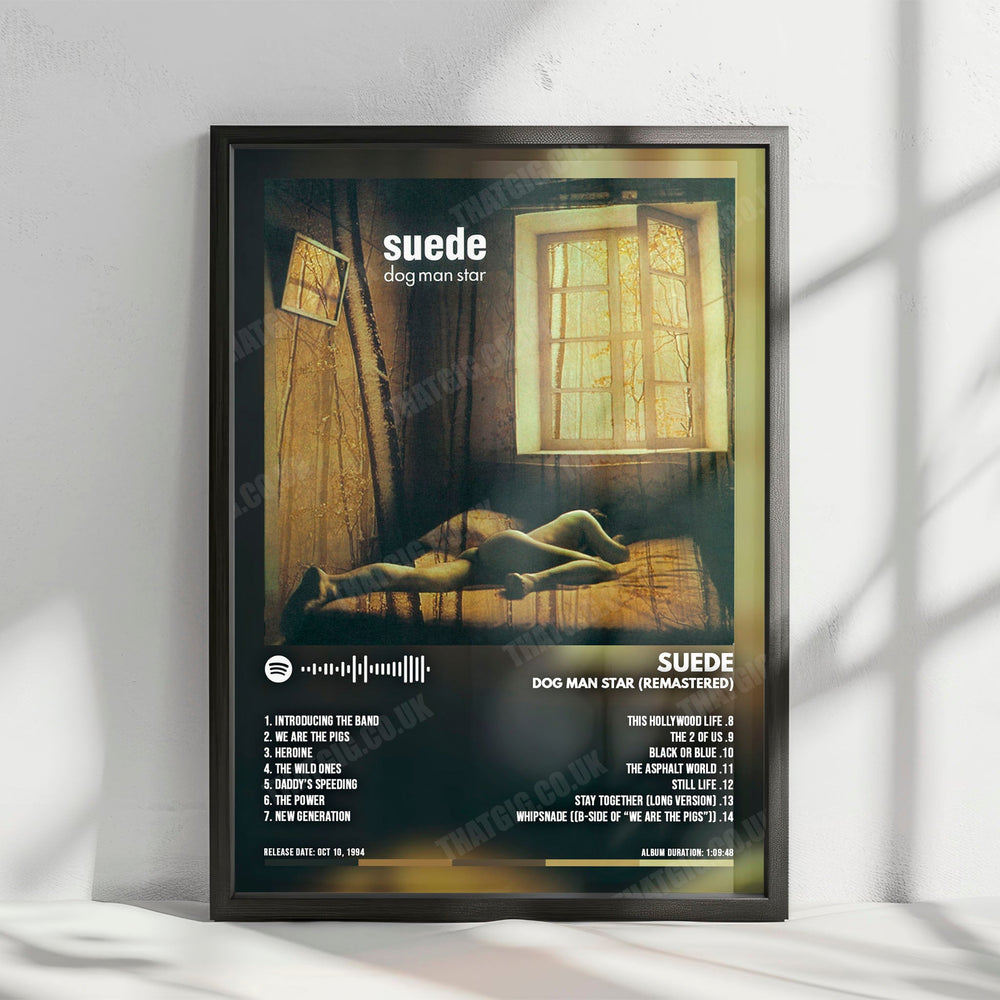 Suede "Dog Man Star" Album Cover Poster - with Complete Tracklist