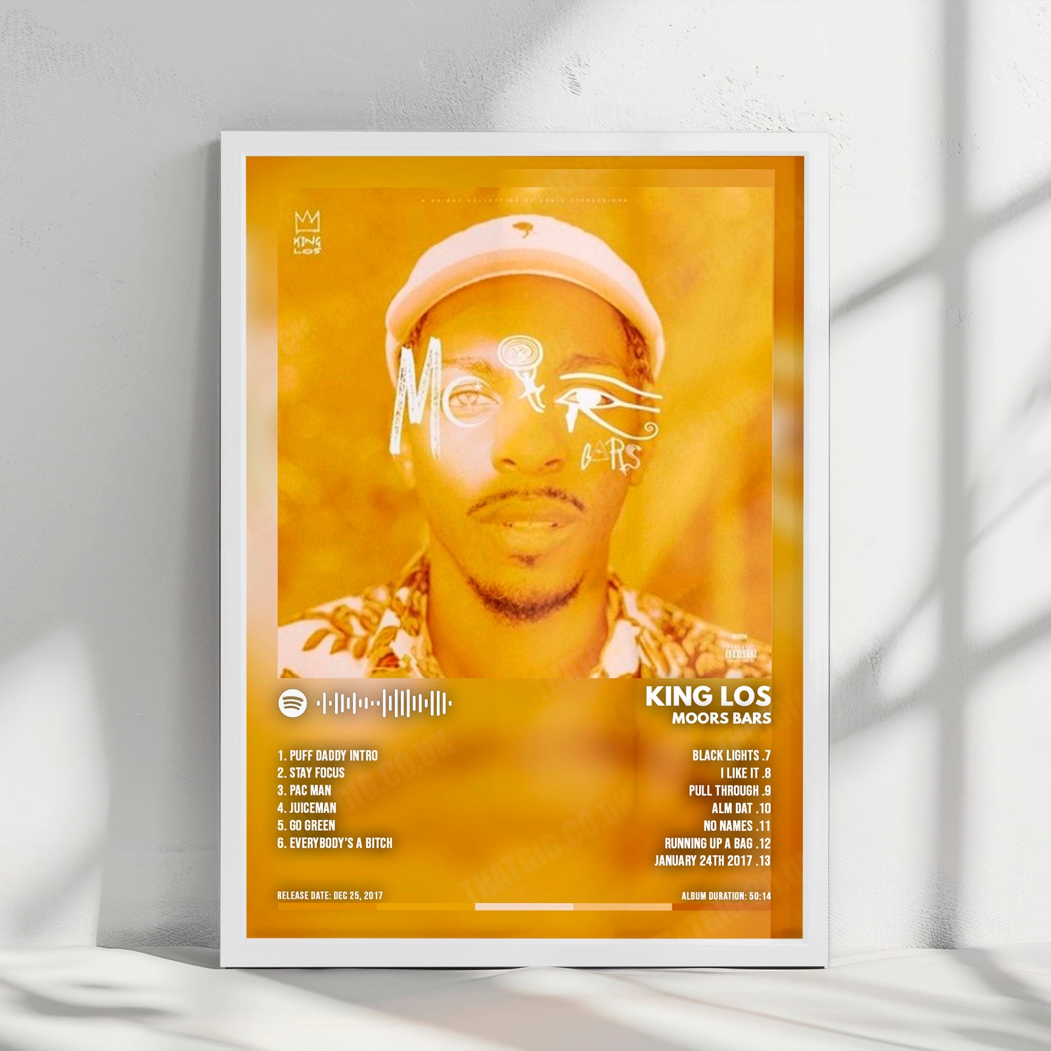 King Los "Moor Bars" Album Cover Poster - with Complete Tracklist