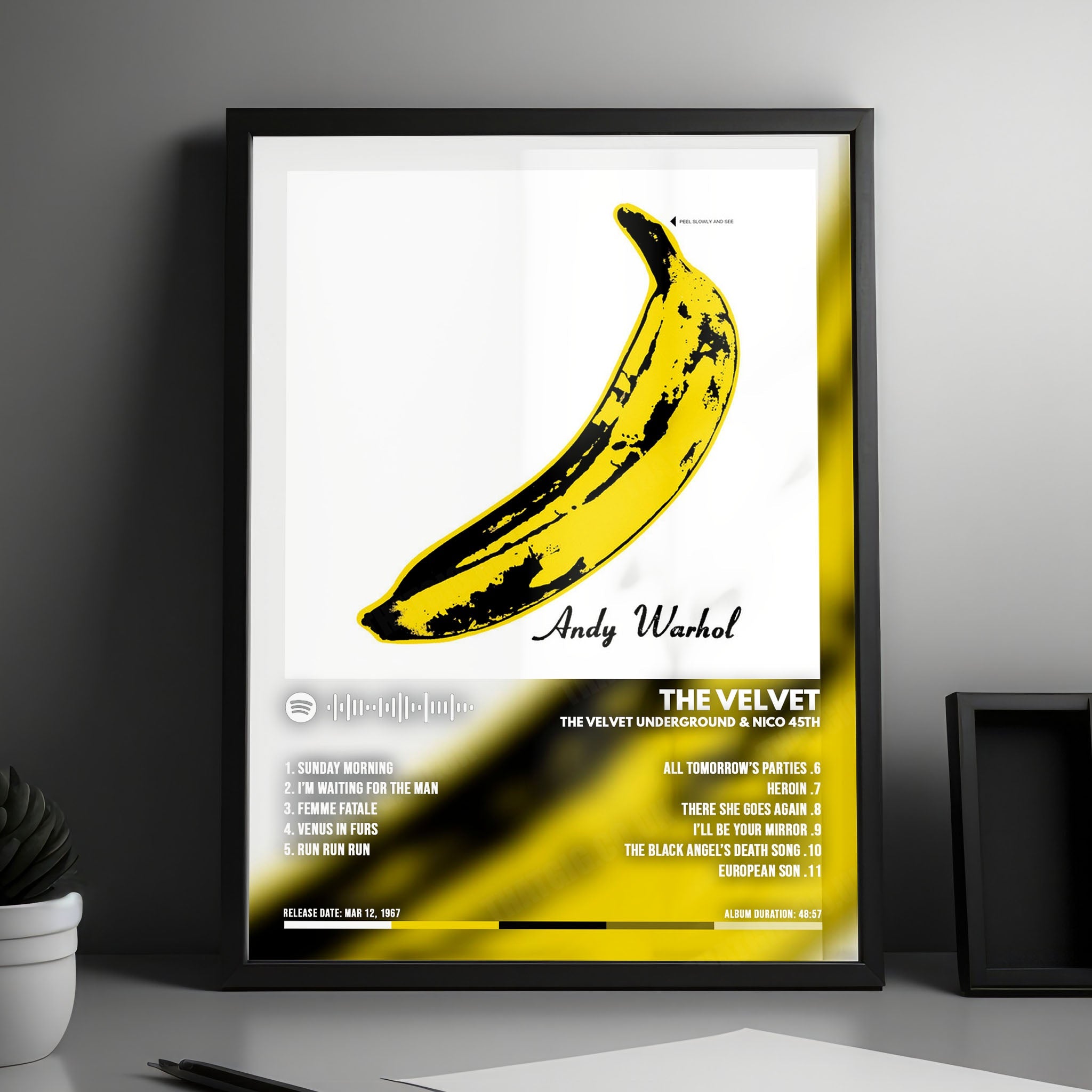 The Velvet Underground & Nico "The Velvet Underground & Nico  " Album Cover Poster - with Complete Tracklist