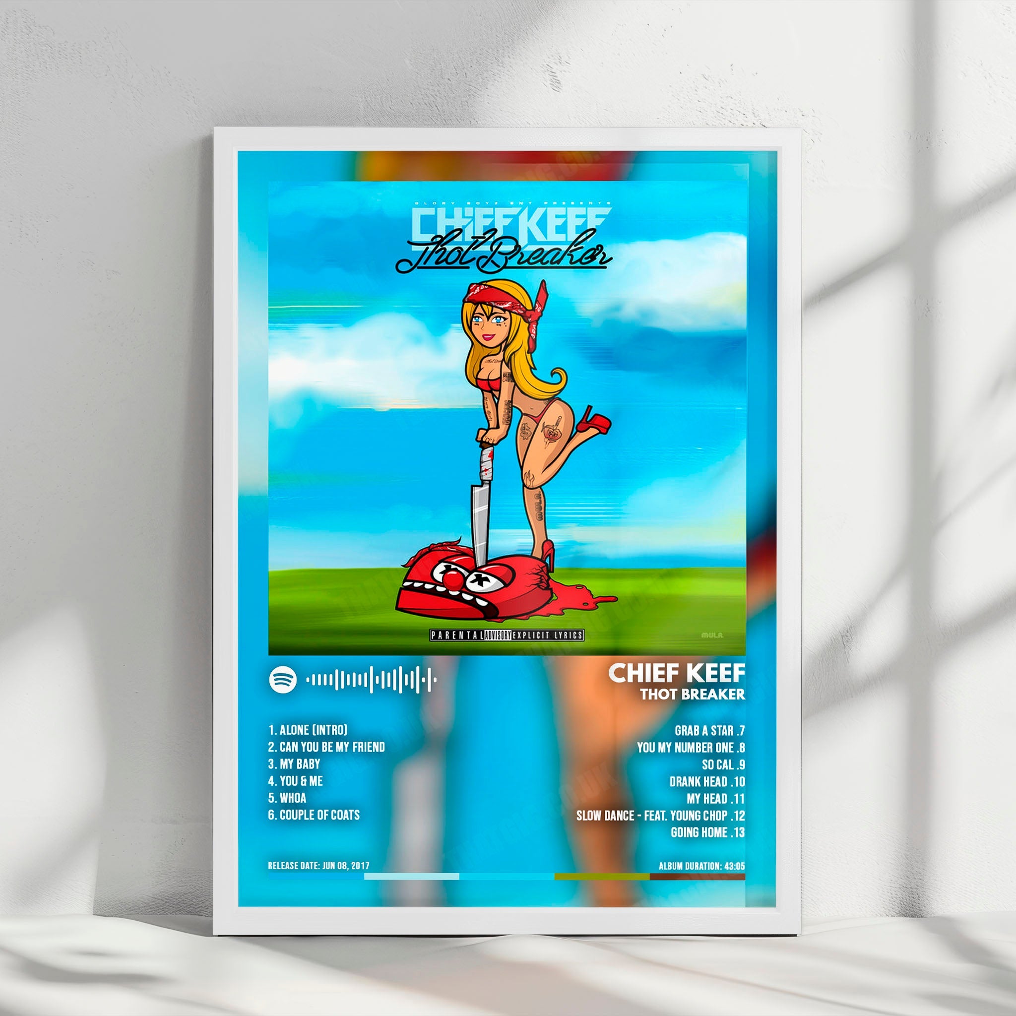 Chief Keef "Thot Breaker" Album Cover Poster - with Complete Tracklist