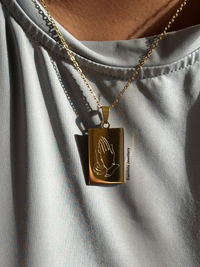 ‘Who God Bless, No Man Can Curse’ Necklace - Gold/Silver - Double Sided