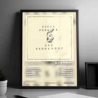 Elvis Perkins "Ash Wednesday" Album Cover Poster - with Complete Tracklist