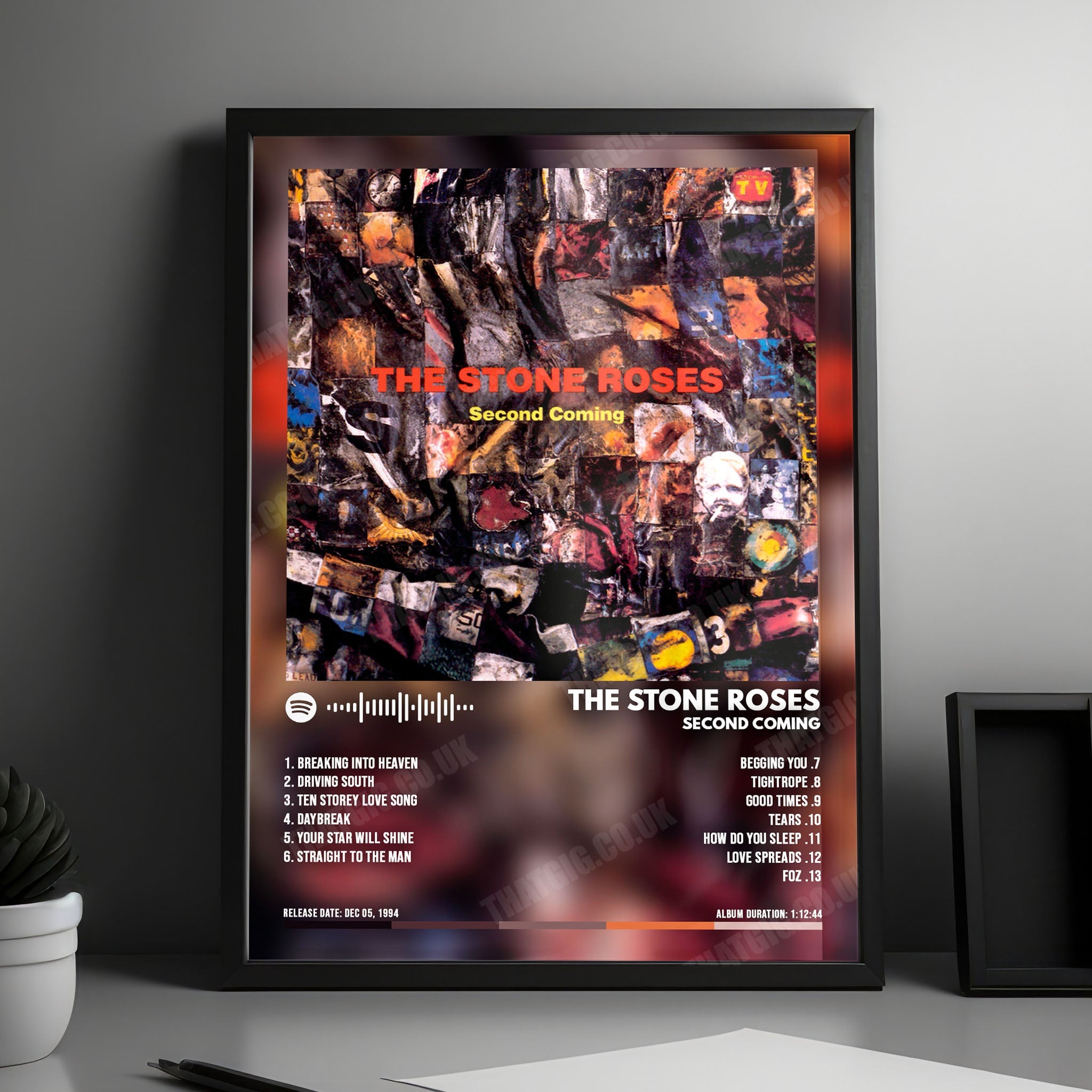 The Stone Roses "Second Coming" Album Cover Poster - with Complete Tracklist