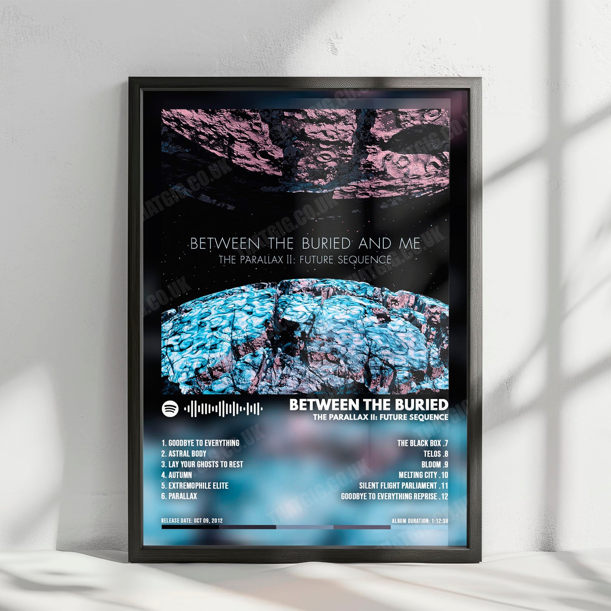 Between the Buried and Me "The Parallax II" Album Cover Poster - with Complete Tracklist