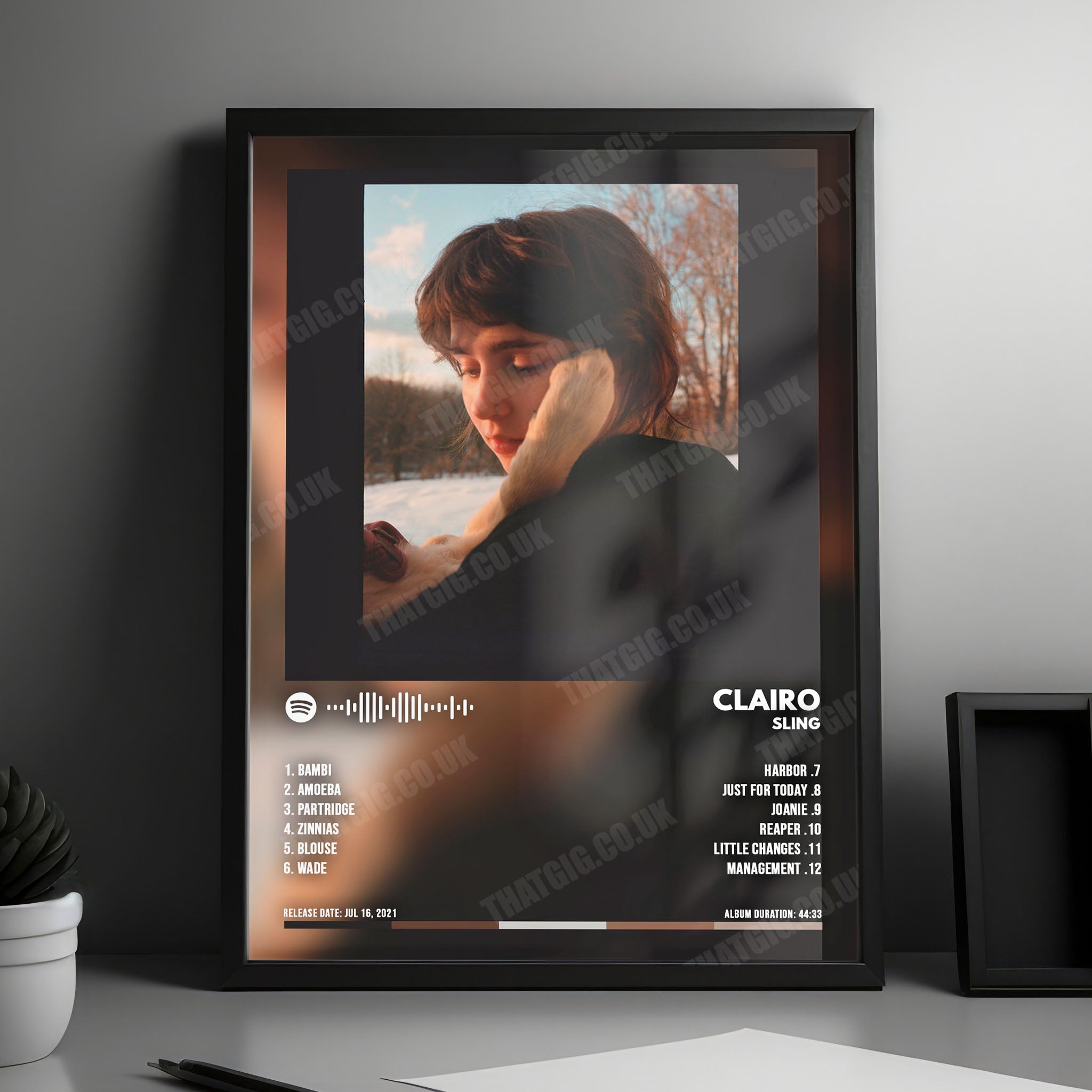 Clairo "Sling" Album Cover Poster - with Complete Tracklist