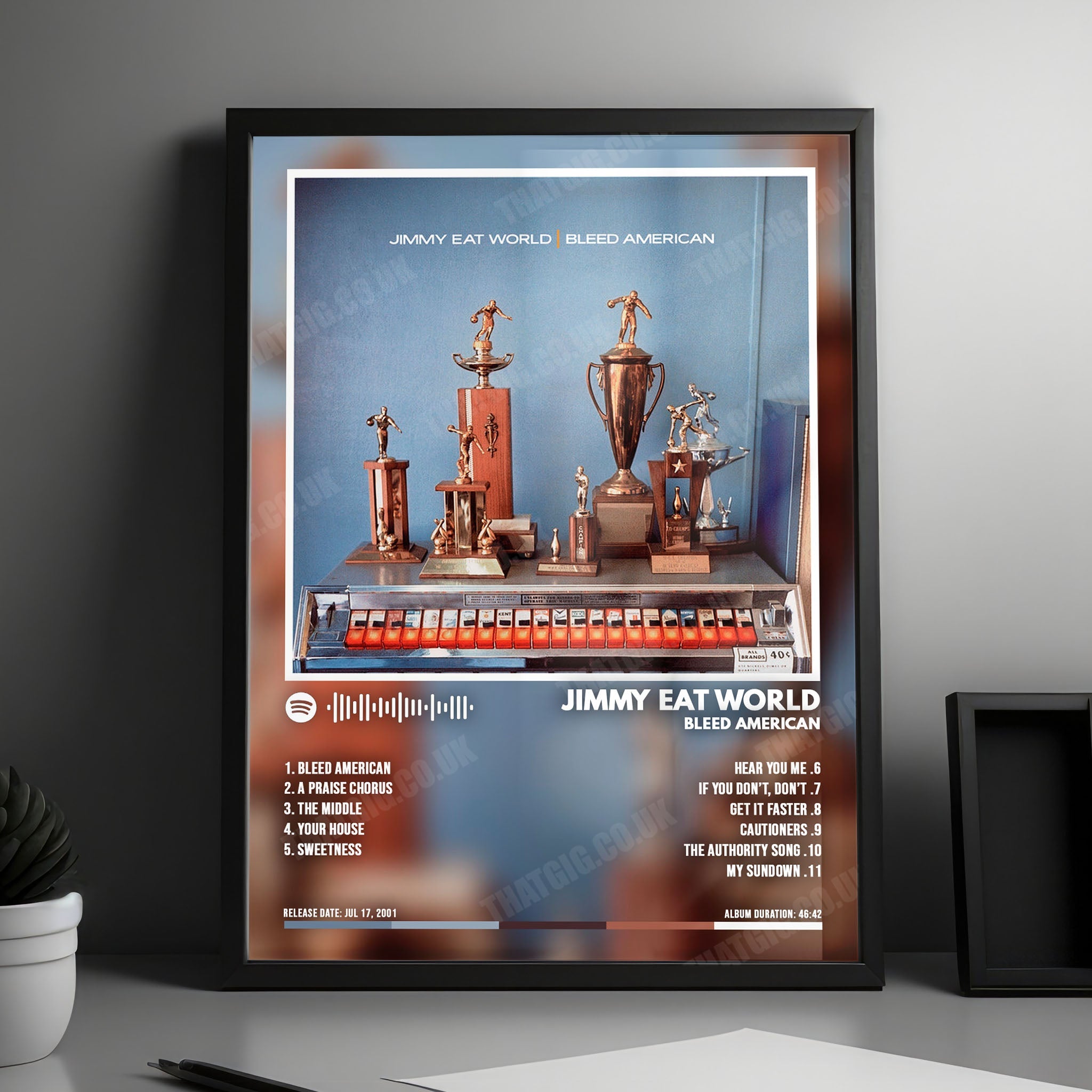 Jimmy Eat World "Bleed American" Album Cover Poster - with Complete Tracklist