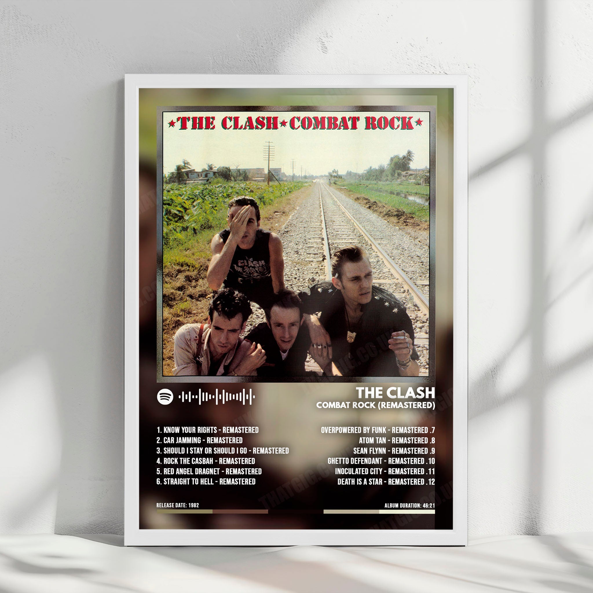 The Clash "Combat Rock" Album Cover Poster - with Complete Tracklist