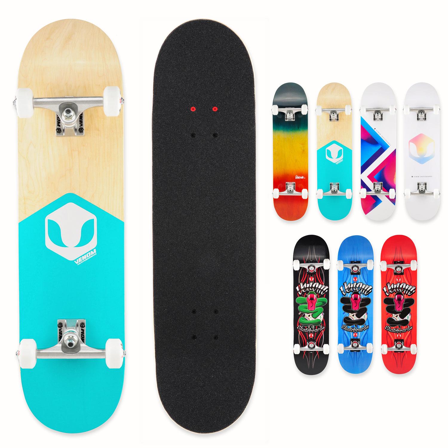 Venom Pro Complete Skateboard - Teal Dip Logo - 8.0"