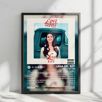 Lana Del Rey "Lust For Life" Album Cover Poster - with Complete Tracklist