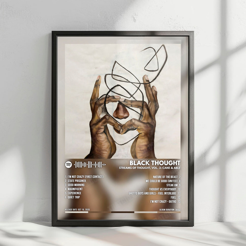 Black Thought "Streams of Thought, Vol. 3" Album Cover Poster - with Complete Tracklist