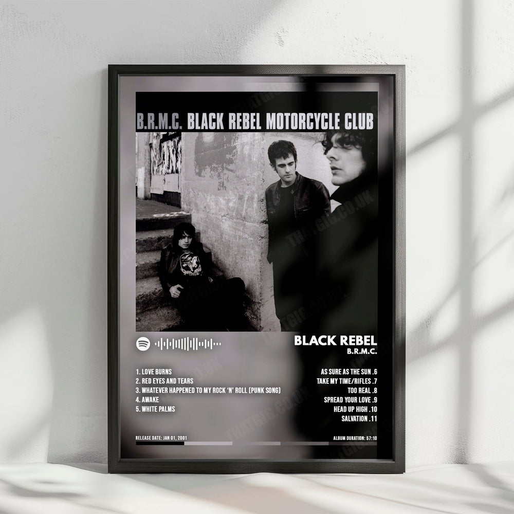 Black Rebel Motorcycle Club "BRMC" Album Cover Poster - with Complete Tracklist