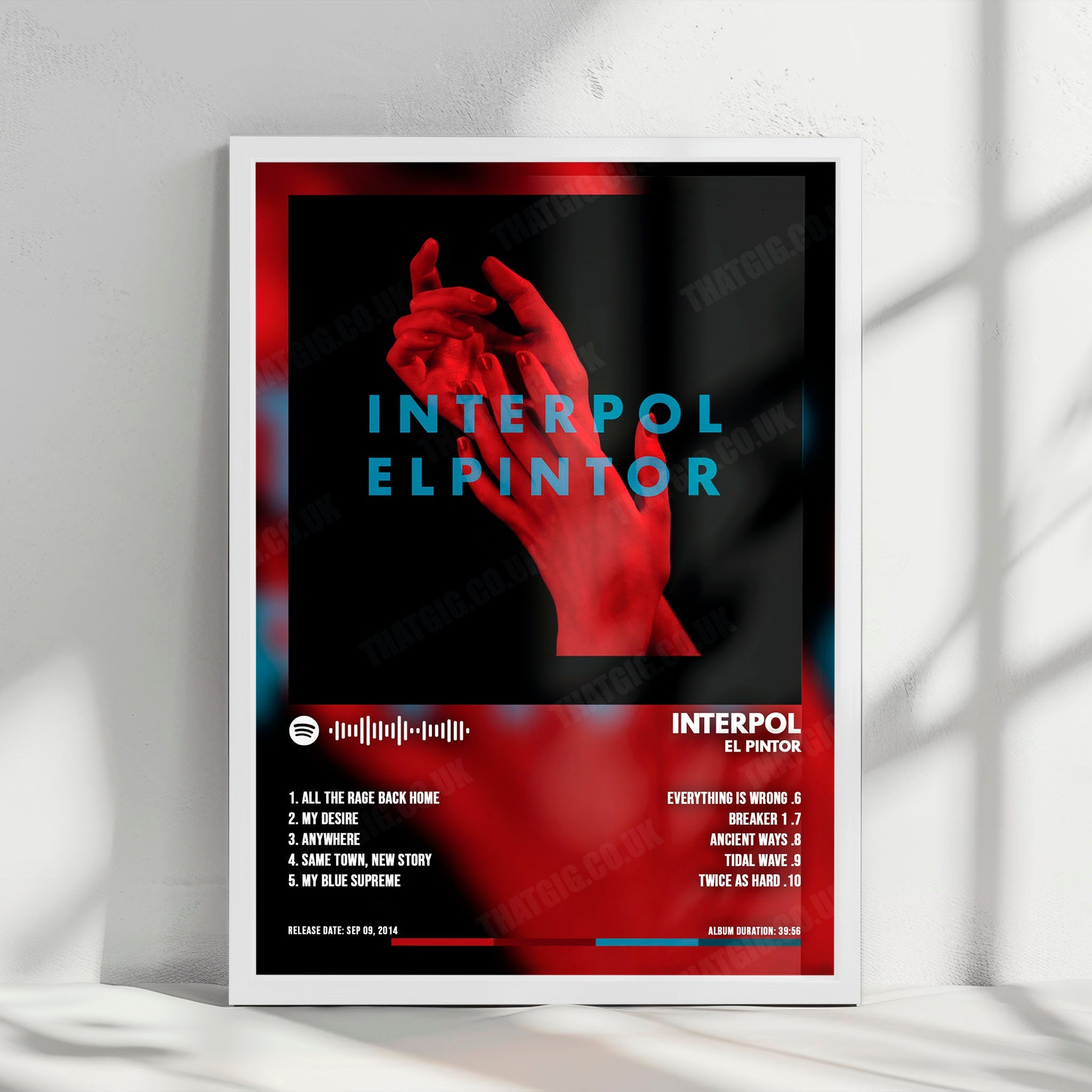 Interpol "El Pintor" Album Cover Poster - with Complete Tracklist