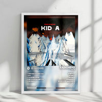 Radiohead "Kid A" Album Cover Poster - with Complete Tracklist