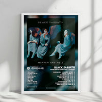 Black Sabbath "Heaven and Hell" Album Cover Poster - with Complete Tracklist
