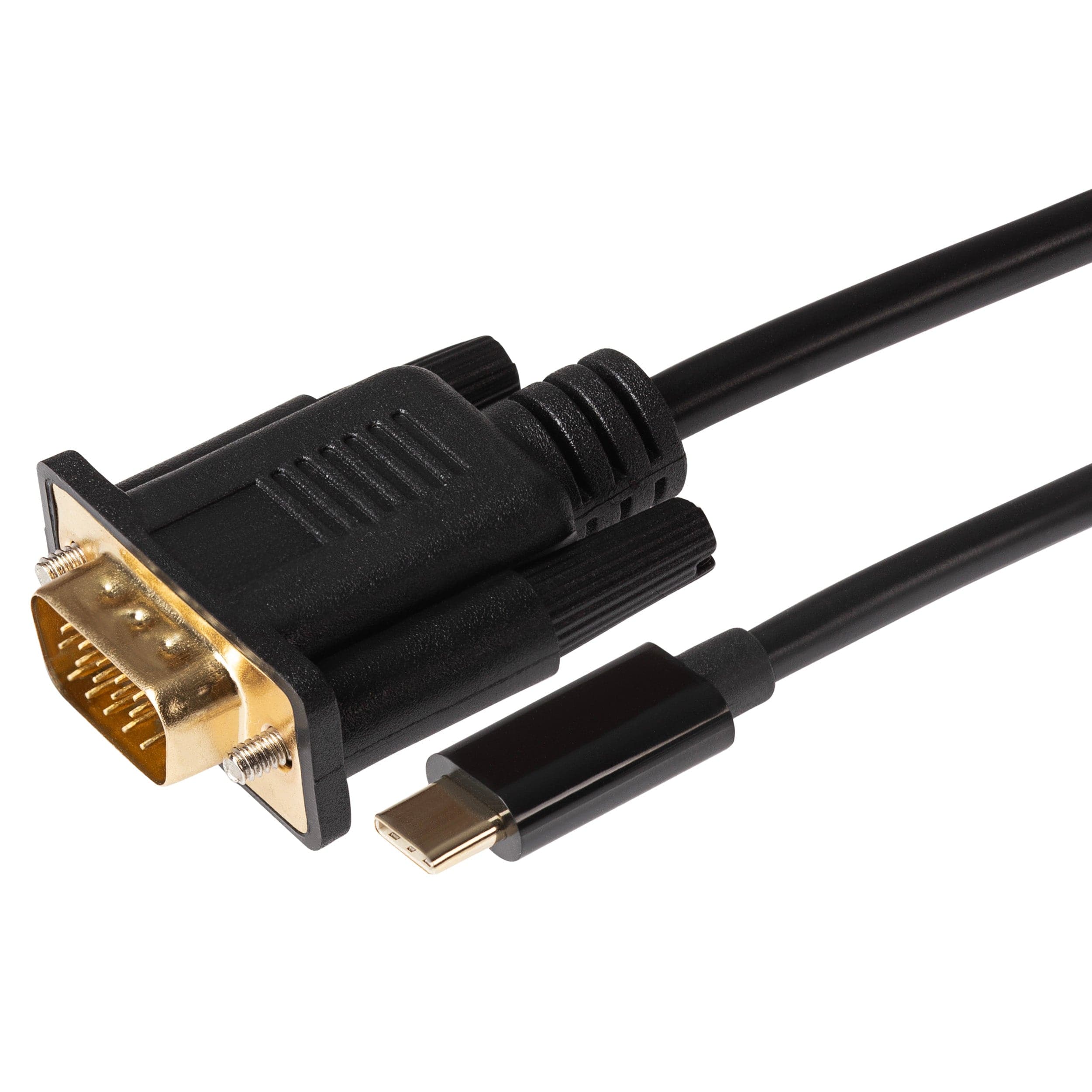 Maplin USB-C 3.1 to VGA Full HD 60Hz Cable (Supports Alt Mode) - Black, 1.8m