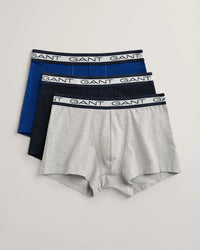 GANT CORE Mens 3 Pack Trunks Light Grey