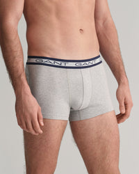 GANT CORE Mens 3 Pack Trunks Light Grey