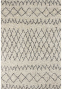 Moroccan Ivory Grey Shaggy Rug | 900