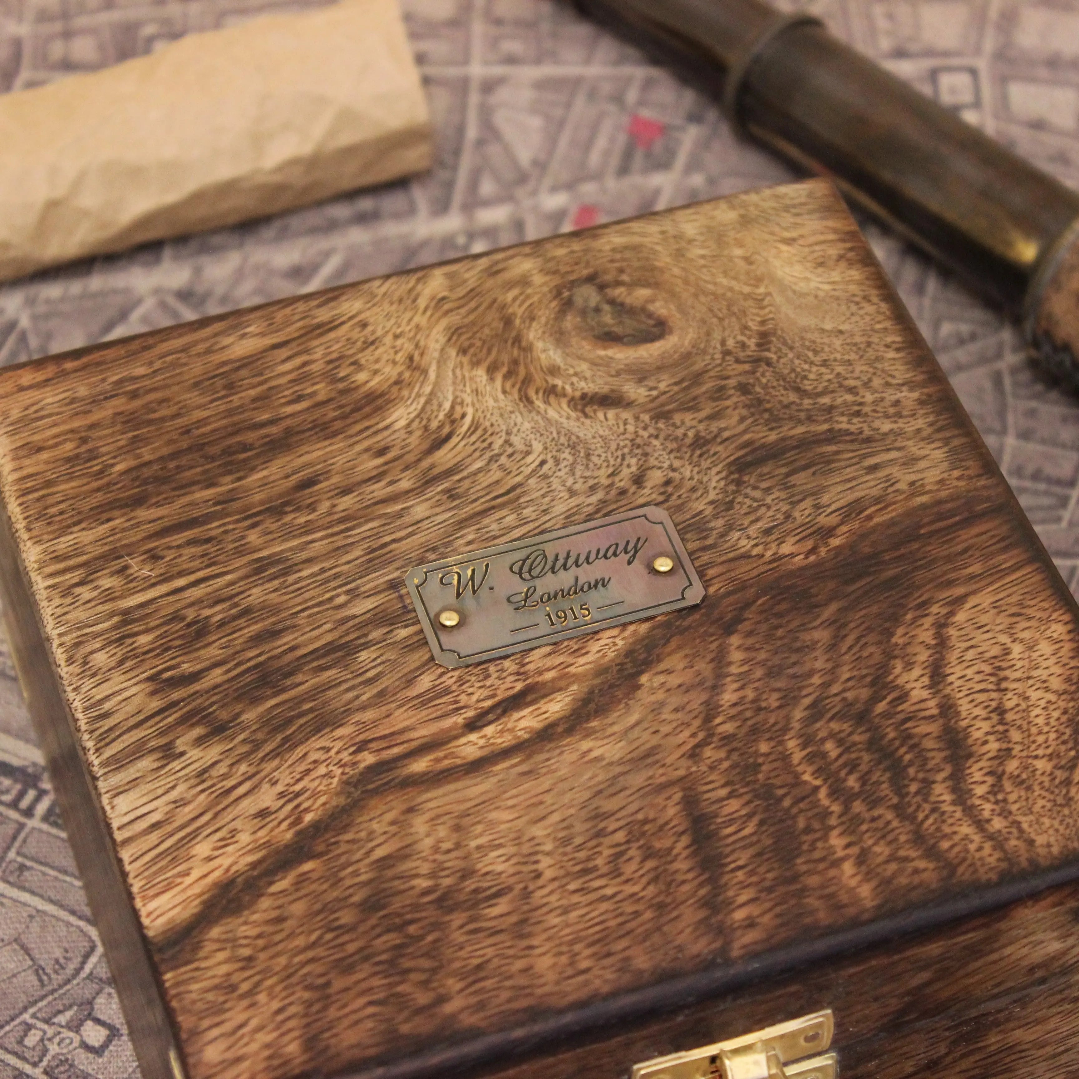 Antique Gilbert and Sons Compass Sundial Copper Dial