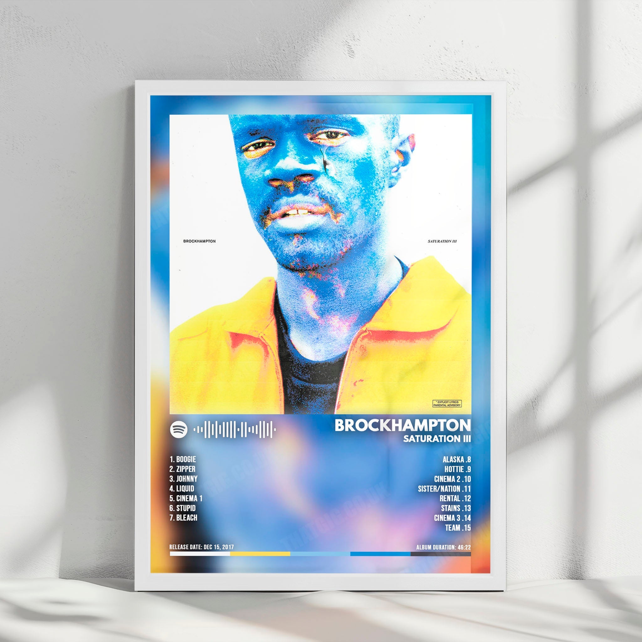 Brockhampton "Saturation Iii" Album Cover Poster - with Complete Tracklist