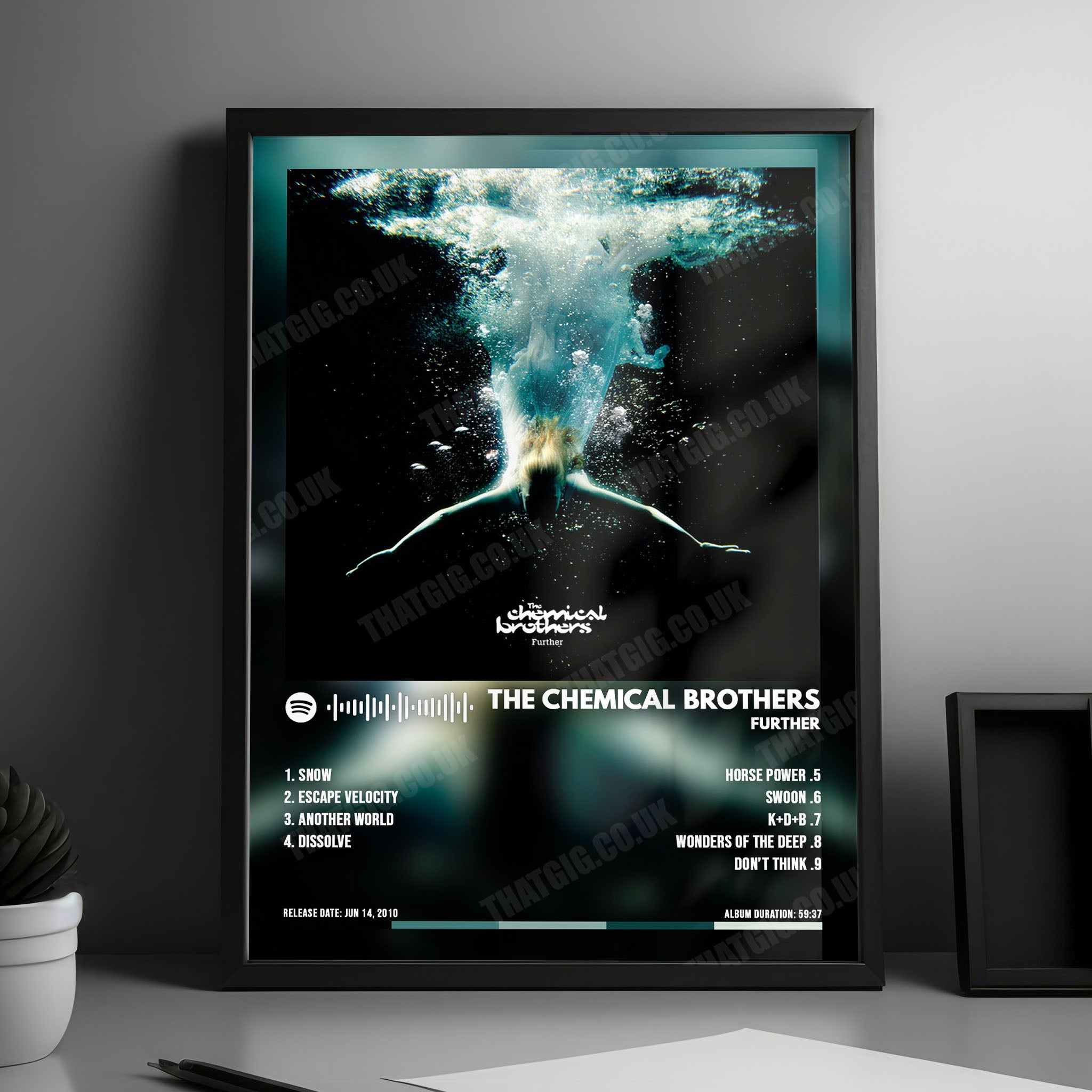 The Chemical Brothers "Further" Album Cover Poster - with Complete Tracklist