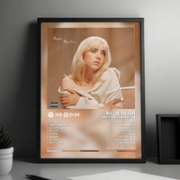 Billie Eilish "Happier Than Ever" Album Cover Poster - with Complete Tracklist
