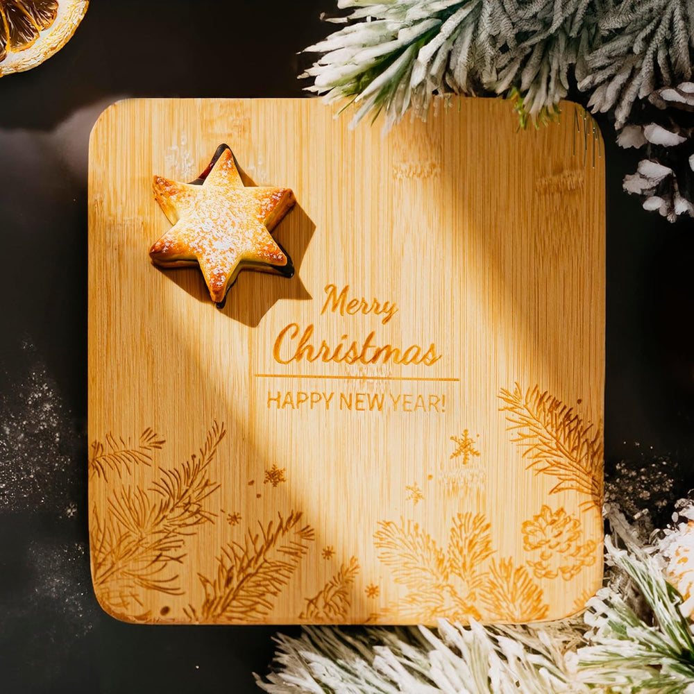 Merry Christmas Bamboo Chopping Board