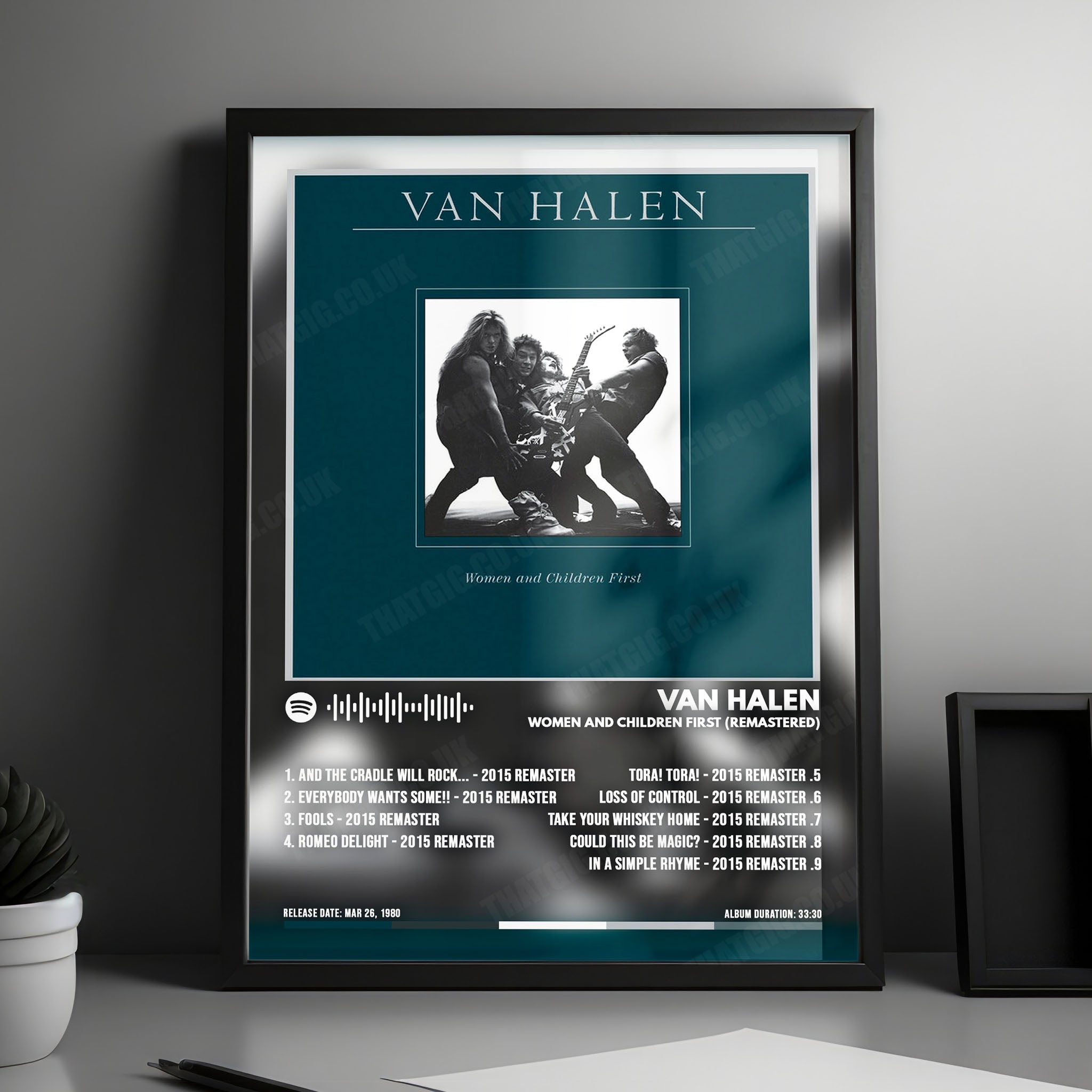 Van Halen "Women and Children First" Album Cover Poster - with Complete Tracklist